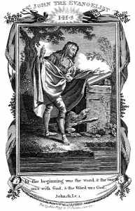 St John the Evangelist with Eagle Copperplate Print c1808