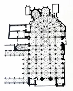 Roman Catholic Cathedrals In Europe Prints: Toledo Cathedral floor plan