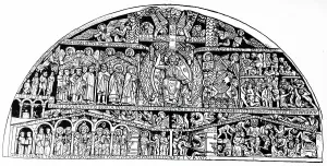 Christian Iconography Symbols Prints: The Tympanum of Conquest