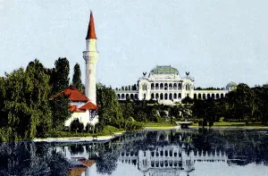 Romanian Architecture Photos Prints: view of the Charles 1st park in Bucharest, c.1900-1910 (postcard)