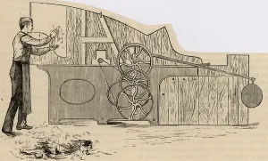 Woollen Rags in Grinding Machine Print, 1880