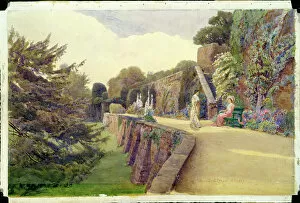 Images Dated 16th June 2005: The Terrace at Berkeley Castle, Gloucestershire, 1887 (w / c on paper)
