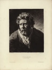 Tete de Viellard by Rembrandt Harmenszoon van Rijn. Engraved by Jules Jacquemart, 1877 (etching) Tete de Viellard by Rembrandt Harmenszoon van Rijn. Engraved by Jules Jacquemart, 1877 (etching)