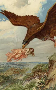 Thjassi, the giant, in his eagle plumage flew down and caught up Iduna (chromolitho) Thjassi, the giant, in his eagle plumage flew down and caught up Iduna (chromolitho)