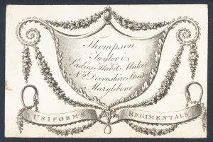 Thompson, tailor and ladies habit maker, trade card (engraving) Thompson, tailor and ladies habit maker, trade card (engraving)