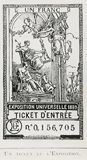 Ticket of Entry to the Exposition Universelle of 1889 (litho) Ticket of Entry to the Exposition Universelle of 1889 (litho)