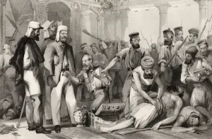 The Times Correspondent looking on at the sacking of the Kaiser Bach after the Capture The Times Correspondent looking on at the sacking of the Kaiser Bach after the Capture