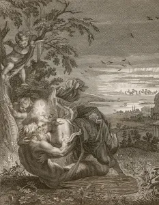 Tithonus, Aurora's Husband, Turned into a Grasshopper, 1731 (engraving) Tithonus, Aurora's Husband, Turned into a Grasshopper, 1731 (engraving)