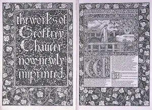 Title page and opening page from the Kelmscott Press edition of ' Title page and opening page from the Kelmscott Press edition of '