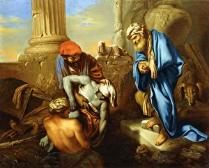Tobit Burying the Dead in Defiance of the Orders of Sennacherib, (oil on canvas) Tobit Burying the Dead in Defiance of the Orders of Sennacherib, (oil on canvas)
