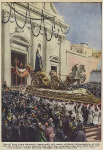 Torre del Greco was destroyed by Vesuvius thirteen times and always rebuilt (colour litho) Torre del Greco was destroyed by Vesuvius thirteen times and always rebuilt (colour litho)