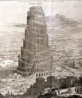 The Tower of Babel - Reconstitution of Athanasius Kircher in Turris Babel, 1655