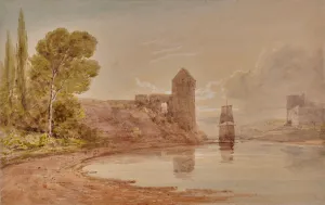 Tower on a cliff, 1810-65 (Watercolour) Tower on a cliff, 1810-65 (Watercolour)
