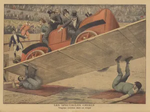 Tragic accident in a circus in Brussels (colour litho) Tragic accident in a circus in Brussels (colour litho)