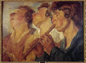 Three travelling musicians Painting by Jacob Jordaens (1593-1678) (ec.flam Three travelling musicians Painting by Jacob Jordaens (1593-1678) (ec.flam