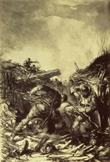 Trench Fight, 1918 (pencil and charcoal on paper) Trench Fight, 1918 (pencil and charcoal on paper)
