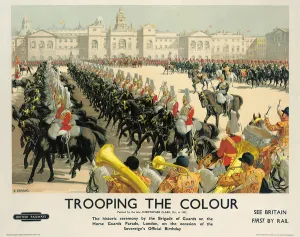 Trooping the Colour, a British Railways advertising poster, c Trooping the Colour, a British Railways advertising poster, c