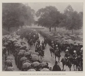 The Trooping of the Colour, the Royal Party leaving the Horse-Guards Parade (engraving) The Trooping of the Colour, the Royal Party leaving the Horse-Guards Parade (engraving)