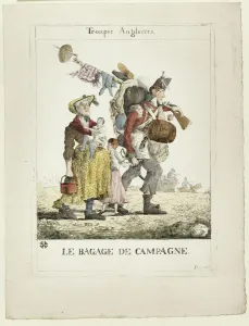 Troupes anglaises: le bagage de campagne, 1815 (hand-coloured etching) Troupes anglaises: le bagage de campagne, 1815 (hand-coloured etching)