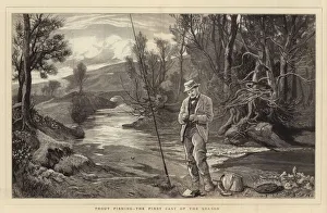 Trout Fishing, the First Cast of the Season (engraving) Trout Fishing, the First Cast of the Season (engraving)
