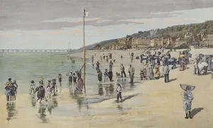 Trouville, La plage au moment de la maree (colour photo) Trouville, La plage au moment de la maree (colour photo)