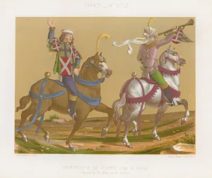 Trumpeter and the King of Arms calling for the start of the tournament (chromolitho) Trumpeter and the King of Arms calling for the start of the tournament (chromolitho)