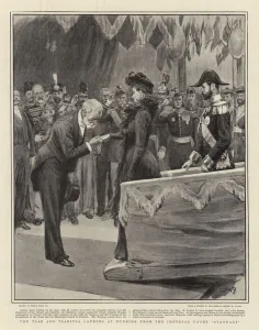 The Tsar and Tsaritsa landing at Dunkirk from the Imperial Yacht 'Standart" The Tsar and Tsaritsa landing at Dunkirk from the Imperial Yacht 'Standart"