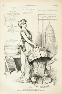 This Tub Has No Bottom to Stand On, 1875 (wood engraving) This Tub Has No Bottom to Stand On, 1875 (wood engraving)