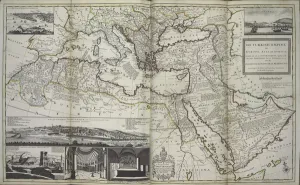 The Turkish Empire in Europe, Asia and Africa, 1736 (hand coloured print) The Turkish Empire in Europe, Asia and Africa, 1736 (hand coloured print)