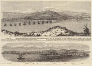The Turkish Fleet in the Bosphorus; The Combined English and French Fleets in Besika Bay (engraving) The Turkish Fleet in the Bosphorus; The Combined English and French Fleets in Besika Bay (engraving)