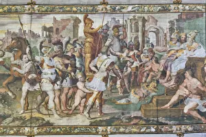 Ulysses and Ajax competing for the armor of Achilles before the courts, Ulysses Hall, detail of 2384556 (fresco) Ulysses and Ajax competing for the armor of Achilles before the courts, Ulysses Hall, detail of 2384556 (fresco)