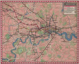 Undergound map of London, 1926 (colour litho) Undergound map of London, 1926 (colour litho)