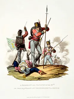 Uniform of a Sargeant and Privates of the 87th or Prince of Wales's own Irish Regiment on Service Uniform of a Sargeant and Privates of the 87th or Prince of Wales's own Irish Regiment on Service