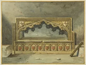 Unknown tomb in the crypt of St John's Church (w/c on paper) Unknown tomb in the crypt of St John's Church (w/c on paper)