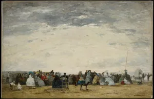 Vacationers on the Beach at Trouville, 1864 (oil on canvas) Vacationers on the Beach at Trouville, 1864 (oil on canvas)