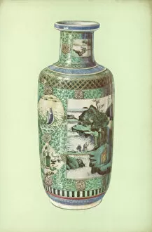Kang Collection: Vase, famille verte, Chinese, Period of K ang Hsi (colour litho)