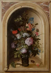 Vase of Flowers in a Stone Niche, 1615 (oil on panel) Vase of Flowers in a Stone Niche, 1615 (oil on panel)
