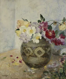 Vase of Flowers; Vase de Fleurs, (oil on canvas) Vase of Flowers; Vase de Fleurs, (oil on canvas)