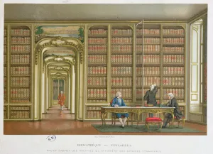 The Vergennes library in chateau de Versailles (chromolitho) The Vergennes library in chateau de Versailles (chromolitho)
