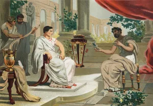 Vespasian (in Latin Titus Flavius Vespasianus) with Pliny the Elder Vespasian (in Latin Titus Flavius Vespasianus) with Pliny the Elder