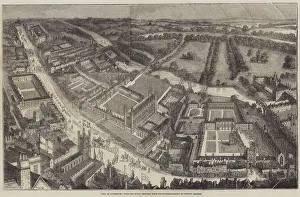 View of Cambridge; with the Royal Progress from Trumpington-Street to Trinity College View of Cambridge; with the Royal Progress from Trumpington-Street to Trinity College