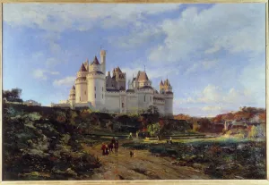 View of the castle of Pierrefonds in the Oise Painting by Emmanuel Lansyer (1835-1893 View of the castle of Pierrefonds in the Oise Painting by Emmanuel Lansyer (1835-1893