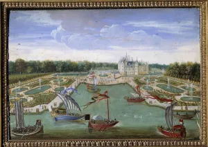 View of the Chateau de Chantilly and the beds taken from the Vertugadin Anonymous View of the Chateau de Chantilly and the beds taken from the Vertugadin Anonymous