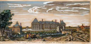 View of the Chateau Royal de Monceaux. Engraving from 1740. Private collection View of the Chateau Royal de Monceaux. Engraving from 1740. Private collection