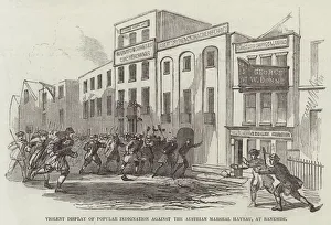 Violent Display of Popular Indignation against the Austrian Marshal Haynau, at Bankside (engraving) Violent Display of Popular Indignation against the Austrian Marshal Haynau, at Bankside (engraving)