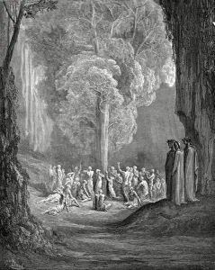 Virgil shows the tree to Dante, 1880 (engraving) Virgil shows the tree to Dante, 1880 (engraving)