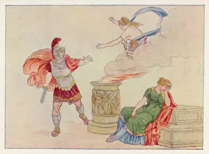 Virgil's Aeneid: Aeneas and Helen (colour litho) Virgil's Aeneid: Aeneas and Helen (colour litho)