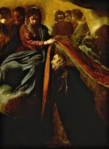 The Virgin appearing to St Ildephonsus and giving him a robe (oil on canvas) The Virgin appearing to St Ildephonsus and giving him a robe (oil on canvas)