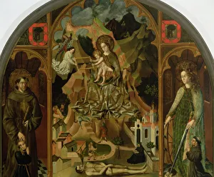 The Virgin of Montserrat with landscape (panel) The Virgin of Montserrat with landscape (panel)