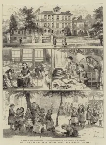 A Visit to the National Orphan Home, Ham Common, Surrey (engraving) A Visit to the National Orphan Home, Ham Common, Surrey (engraving)